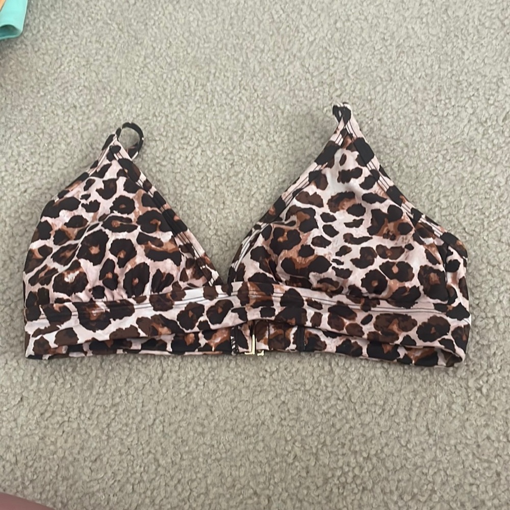 Cheetah print bikini top